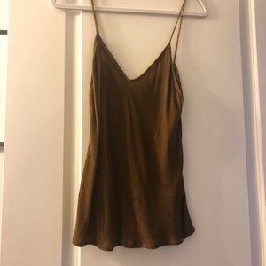 Mes Demoiselles gold velvet tank from Intermix
